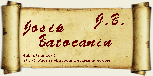 Josip Batoćanin vizit kartica